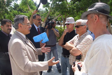 IUG President Receives International Coalition against War Criminals Delegation